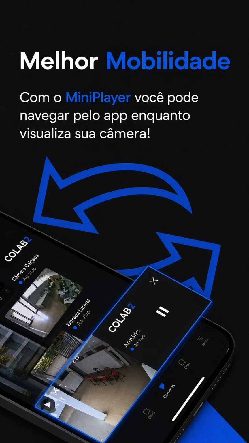 COLAB2 APP com miniatura flutuante